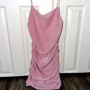 light pink sparkly shein dress